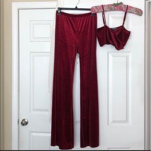 2 piece wine outfit